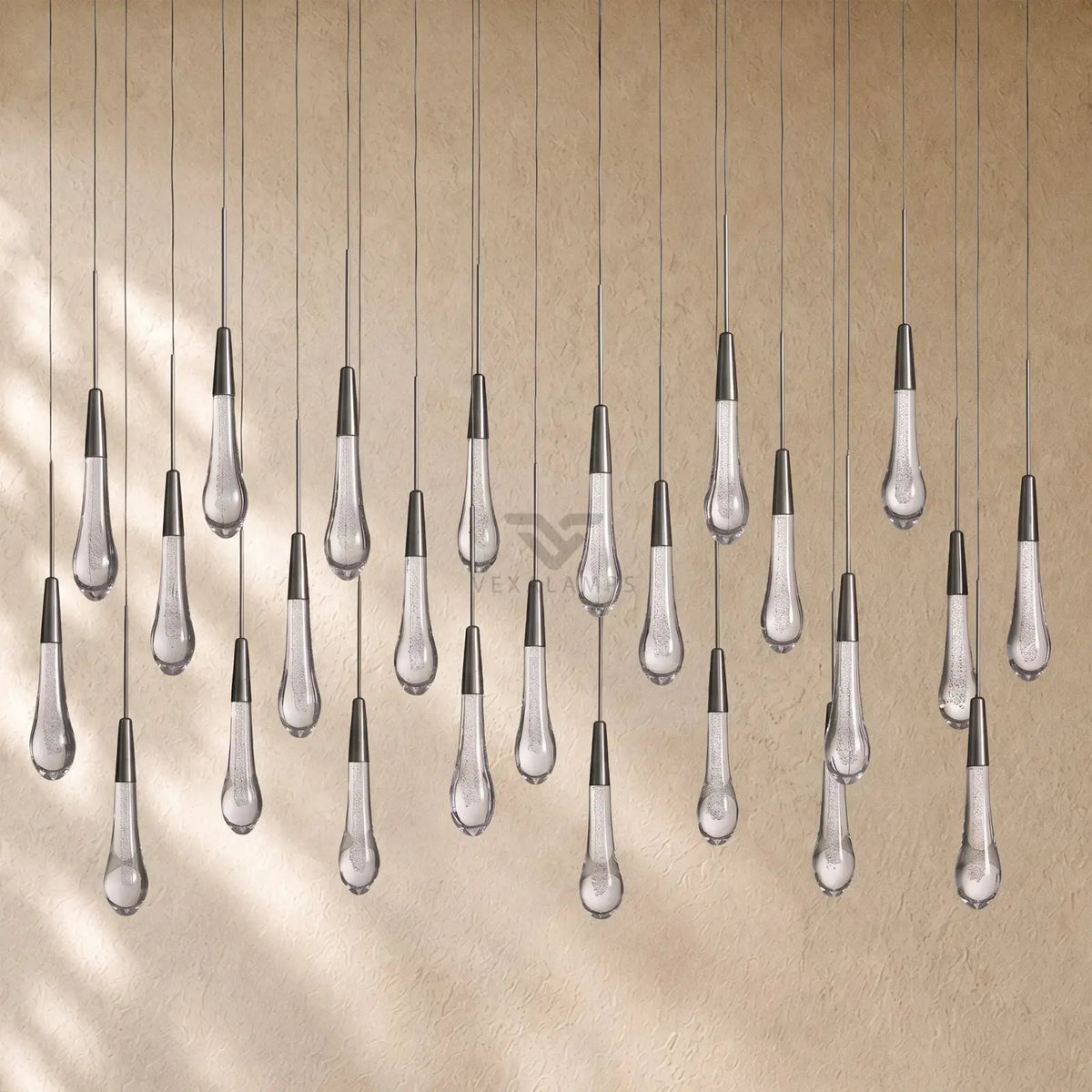 Soltairan Linear Chandelier - Raindrop Pendant Lighting