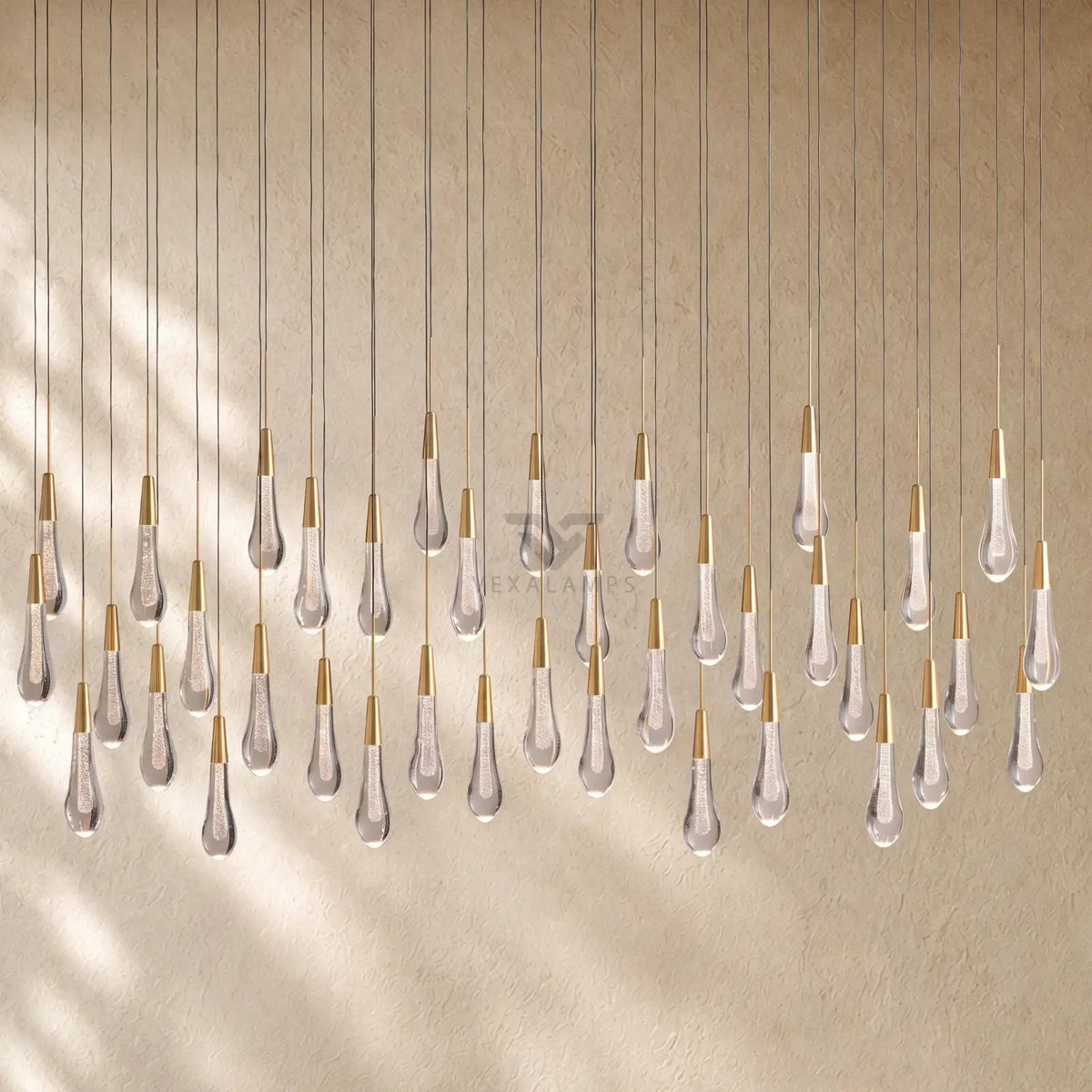Soltairan Linear Chandelier - Raindrop Pendant Lighting