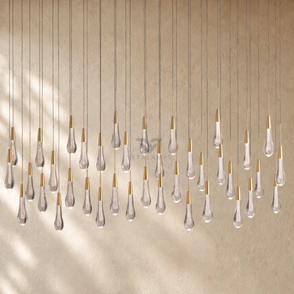 Soltairan Linear Chandelier - Raindrop Pendant Lighting