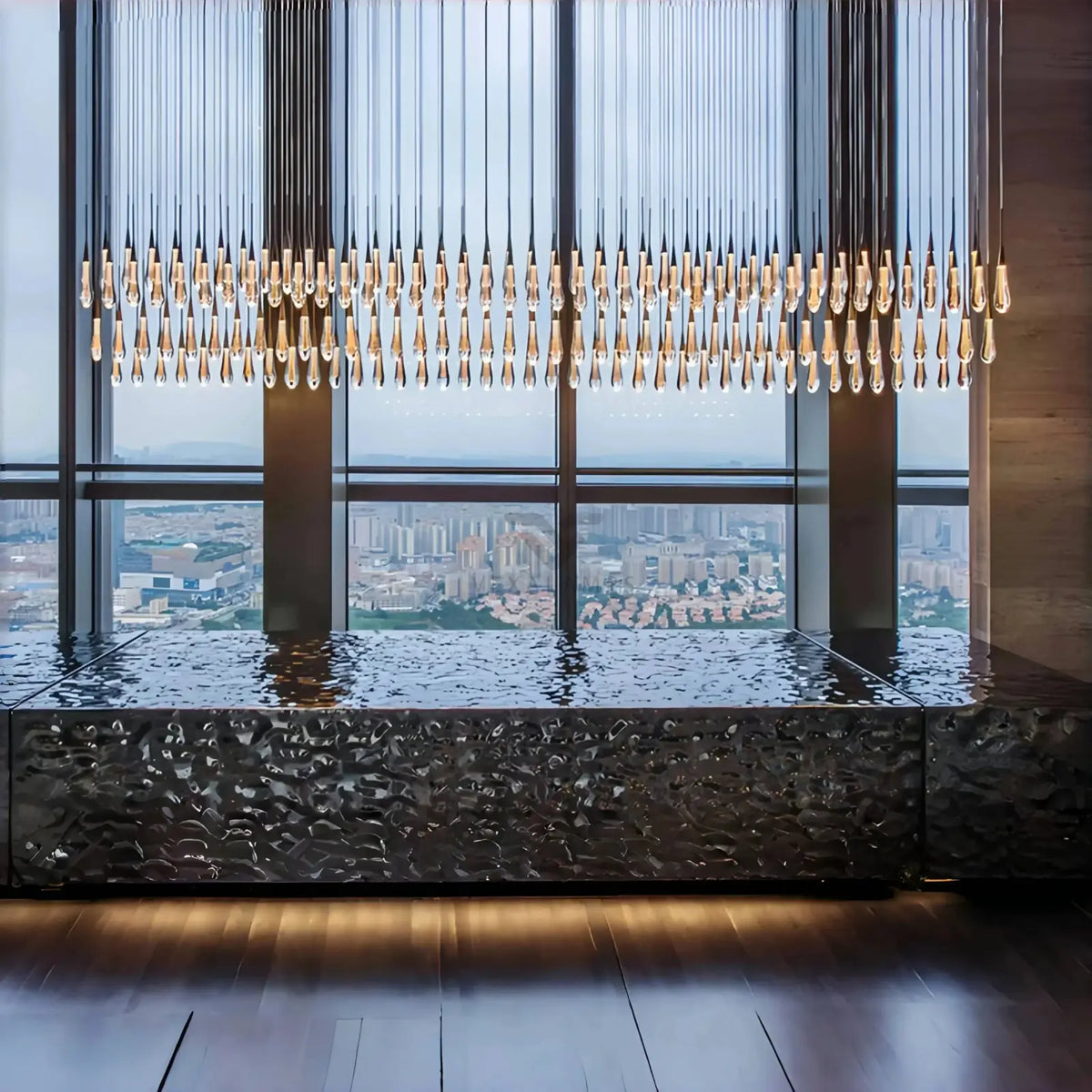 Soltairan Linear Chandelier - Raindrop Pendant Lighting