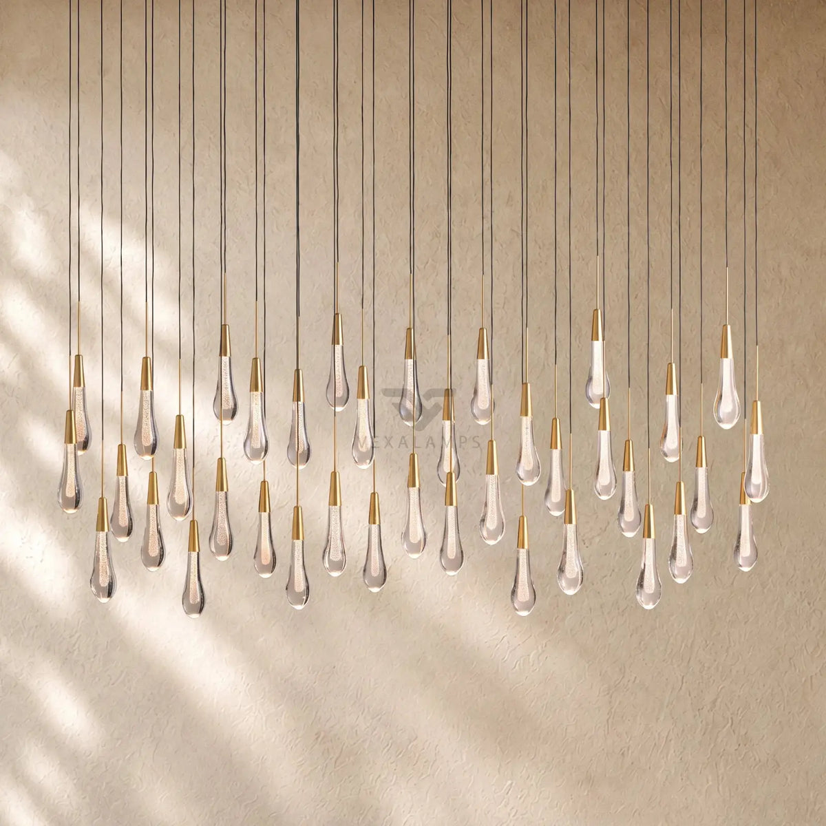 Soltairan Linear Chandelier - Raindrop Pendant Lighting