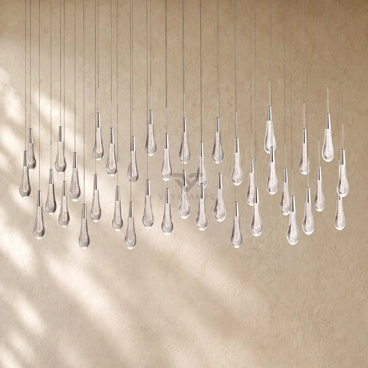 Soltairan Linear Chandelier - Raindrop Pendant Lighting
