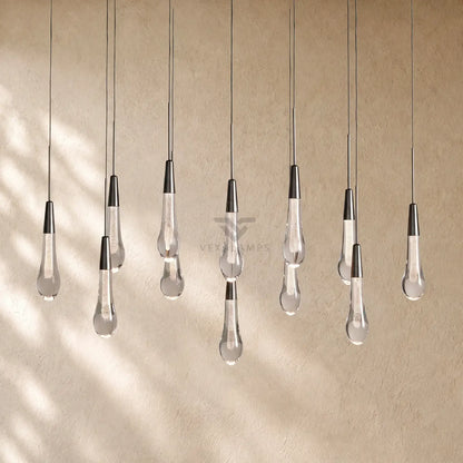 Soltairan Linear Chandelier - Raindrop Pendant Lighting