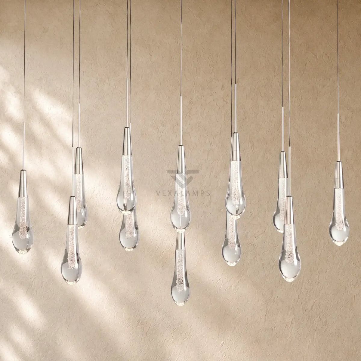 Soltairan Linear Chandelier - Raindrop Pendant Lighting