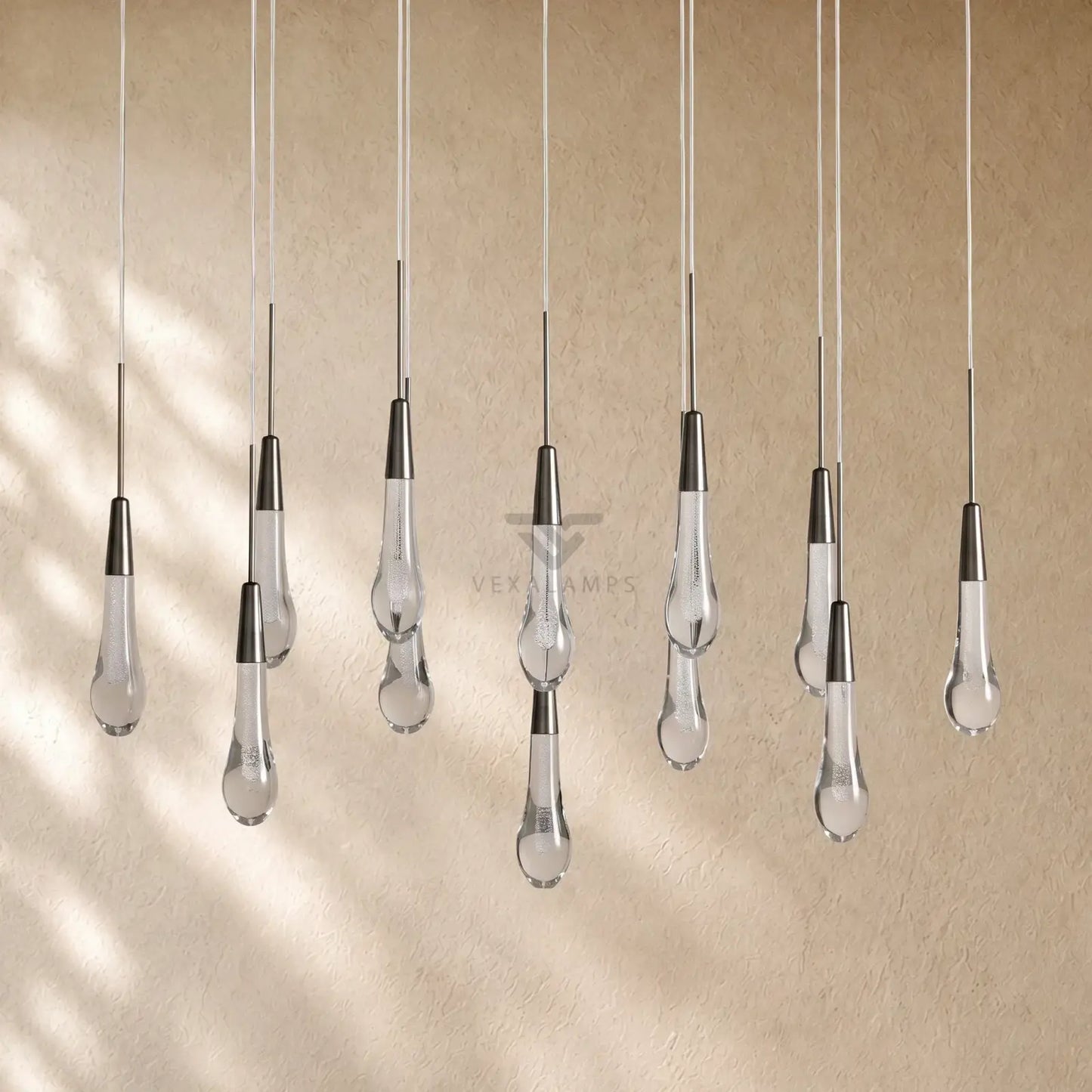 Soltairan Linear Chandelier - Raindrop Pendant Lighting
