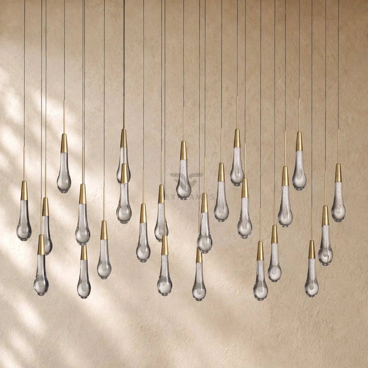 Soltairan Linear Chandelier - Raindrop Pendant Lighting