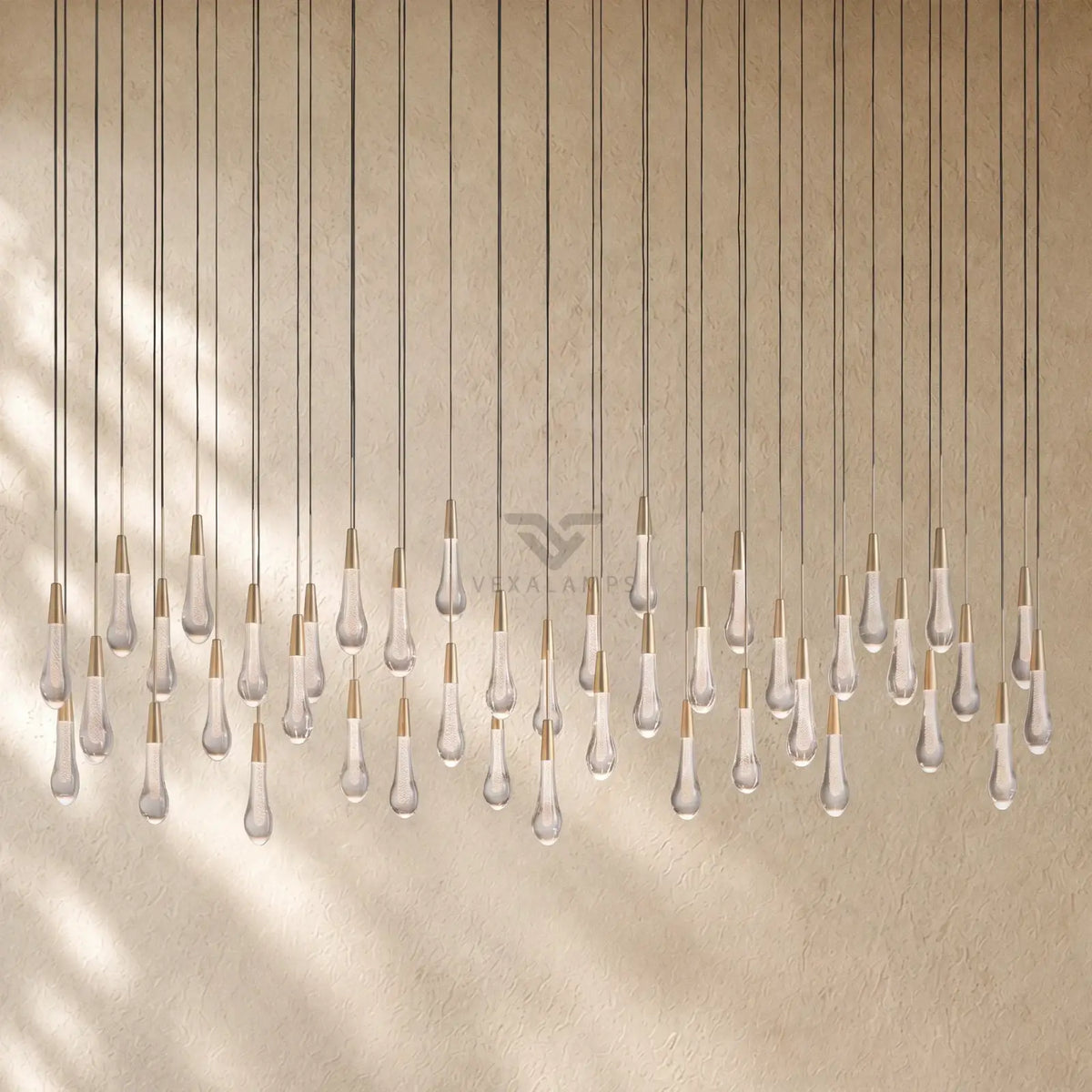 Soltairan Linear Chandelier - Raindrop Pendant Lighting