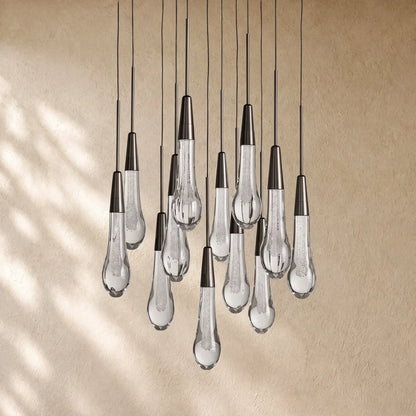 Soltairan Round Chandelier 17’’ 24’’ 36’’ 48’’ 58’’ - 12-Light 17’’ / Black