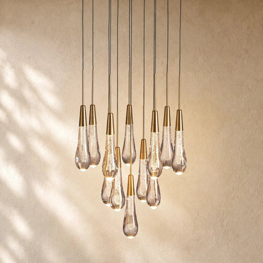 Soltairan Round Chandelier 17’’ 24’’ 36’’ 48’’ 58’’ - 12-Light 17’’ / Brass
