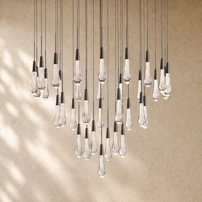 Soltairan Round Chandelier 17’’ 24’’ 36’’ 48’’ 58’’ - 34-Light 36’’ / Black