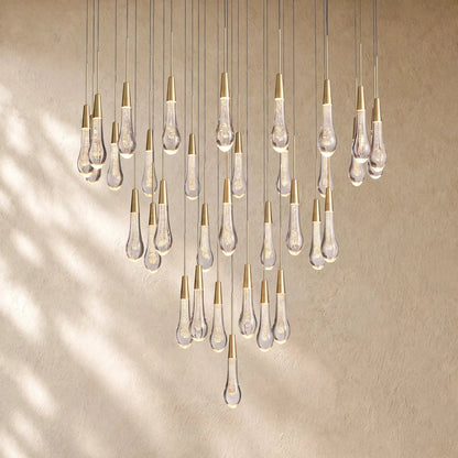 Soltairan Round Chandelier 17’’ 24’’ 36’’ 48’’ 58’’ - 34-Light 36’’ / Brass