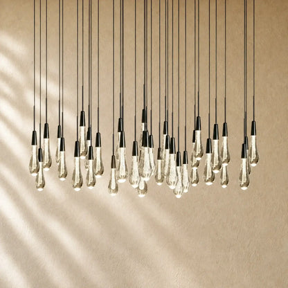 Soltairan Round Chandelier 17’’ 24’’ 36’’ 48’’ 58’’ - 39-Light 48’’ / Black