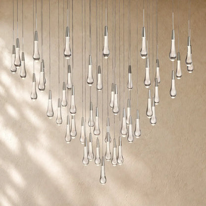 Soltairan Round Chandelier 17’’ 24’’ 36’’ 48’’ 58’’ - 47-Light 58’’ / Nickel