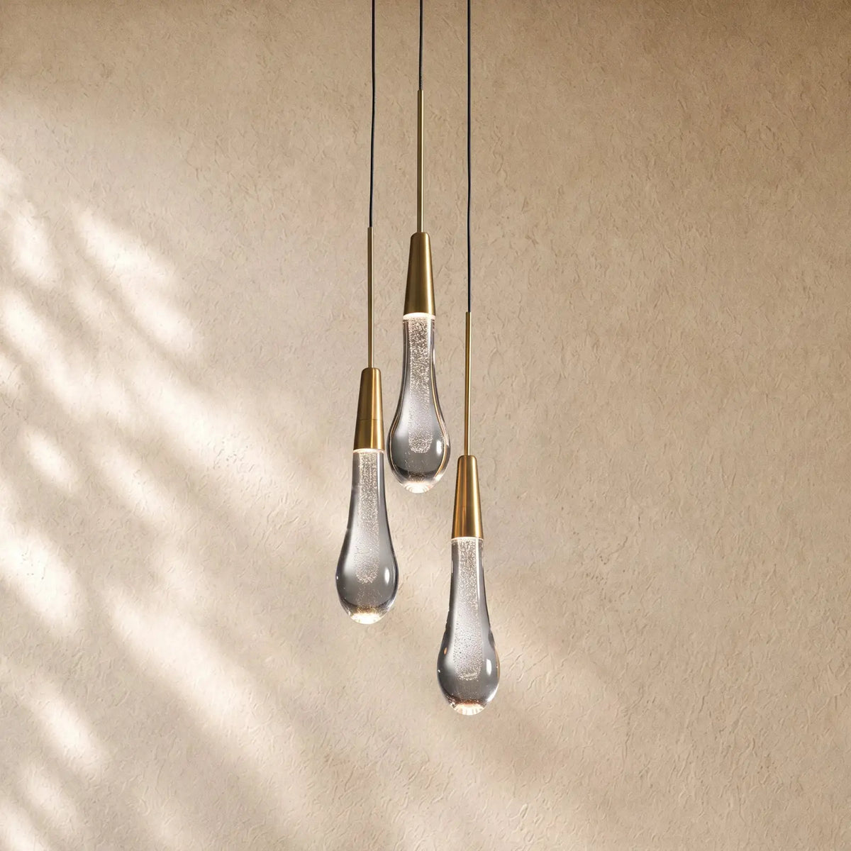 Soltaire 3-Light Pendant 3-Light Pendant - Brass