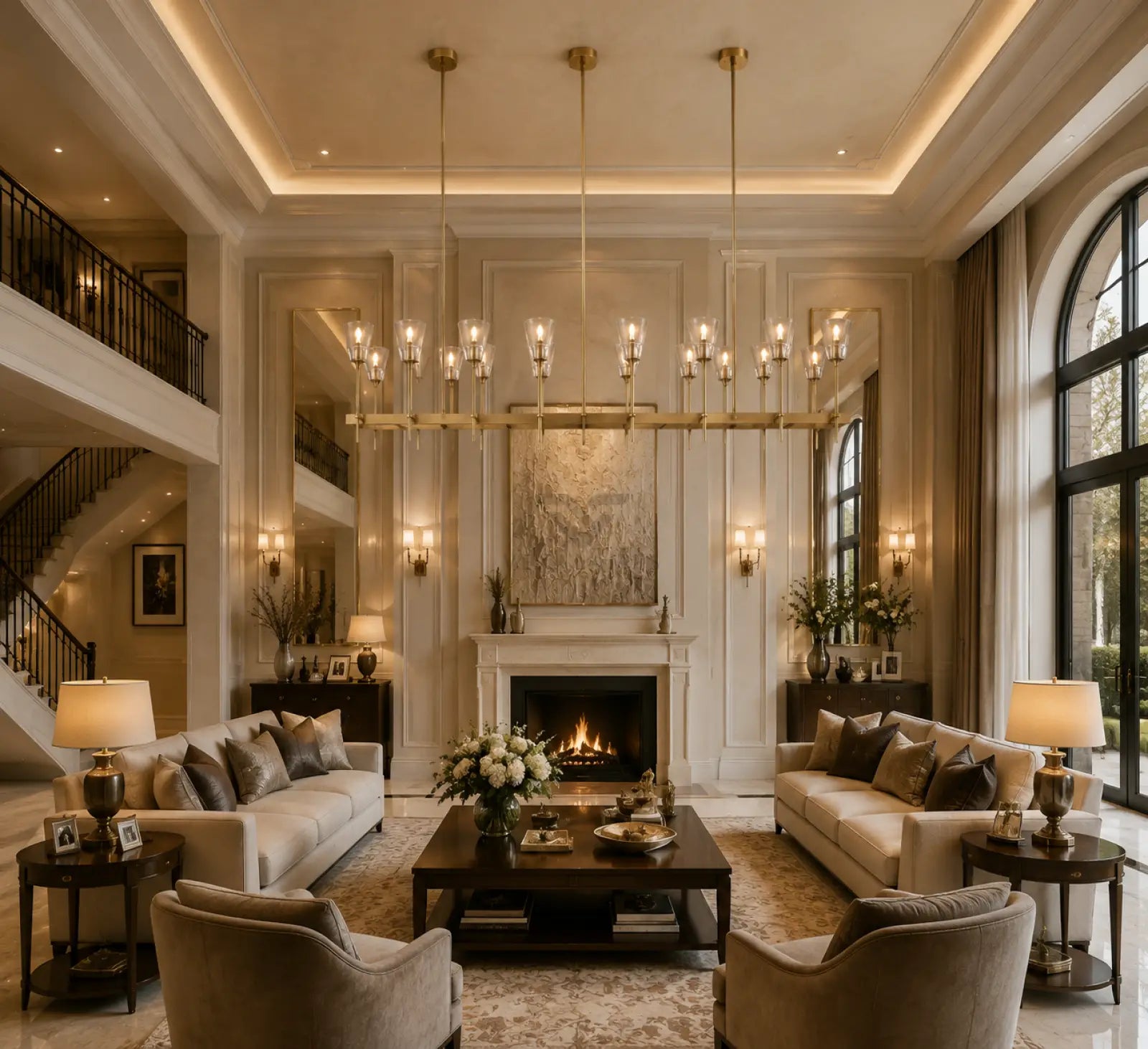 Torch De Vera Rectangular Chandelier