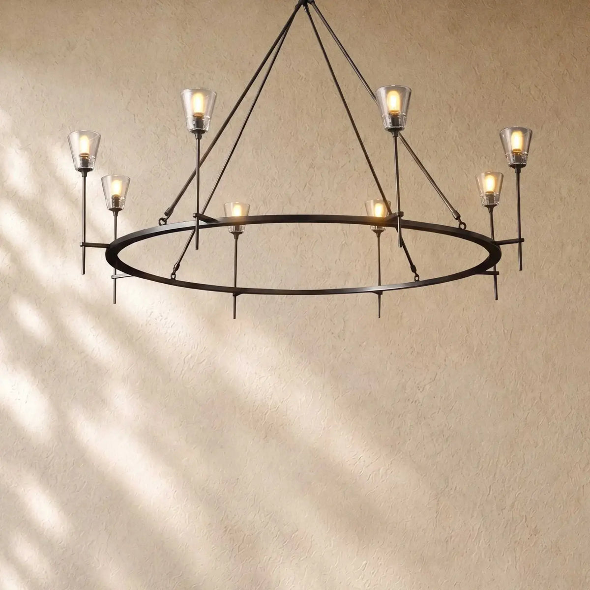 Torch de Vera Round Chandelier - Bronze / 58’’