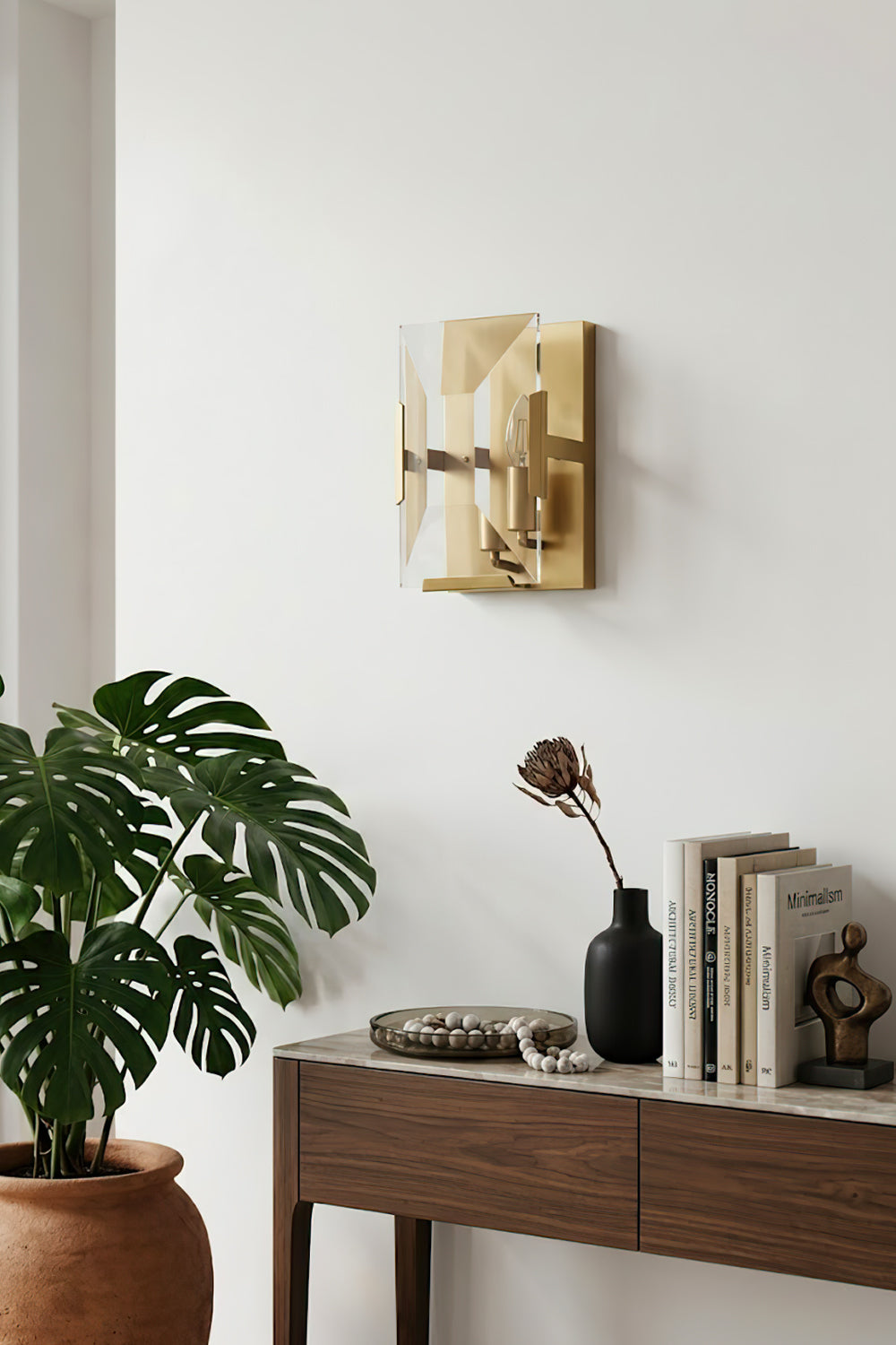 Triple Sparkling Faceted Wall Light - view 6 | vexalamps