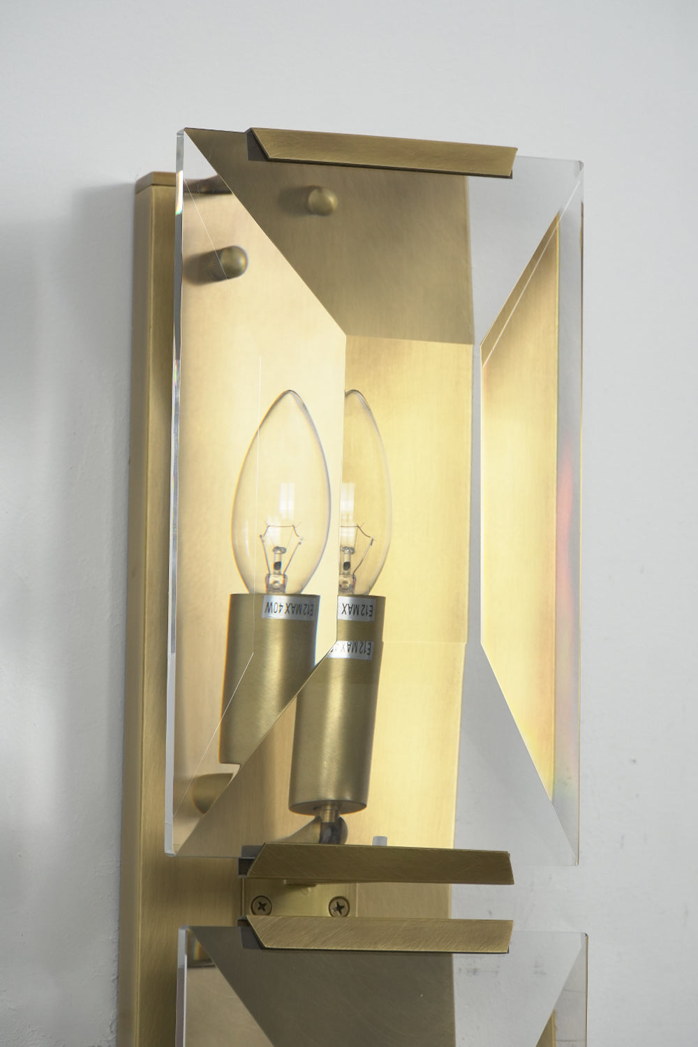 Triple Sparkling Faceted Wall Light - view 15 | vexalamps