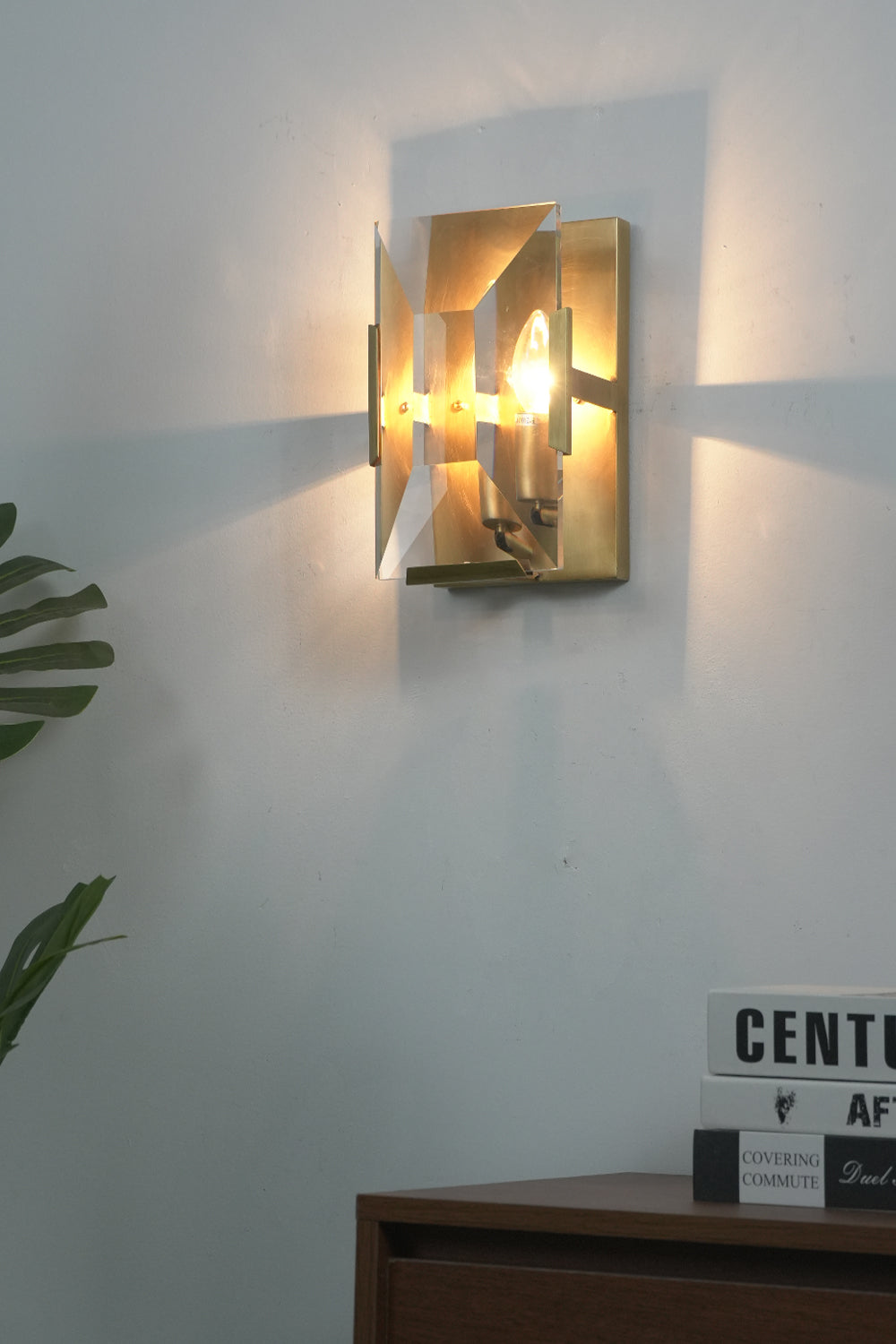 Triple Sparkling Faceted Wall Light - view 8 | vexalamps