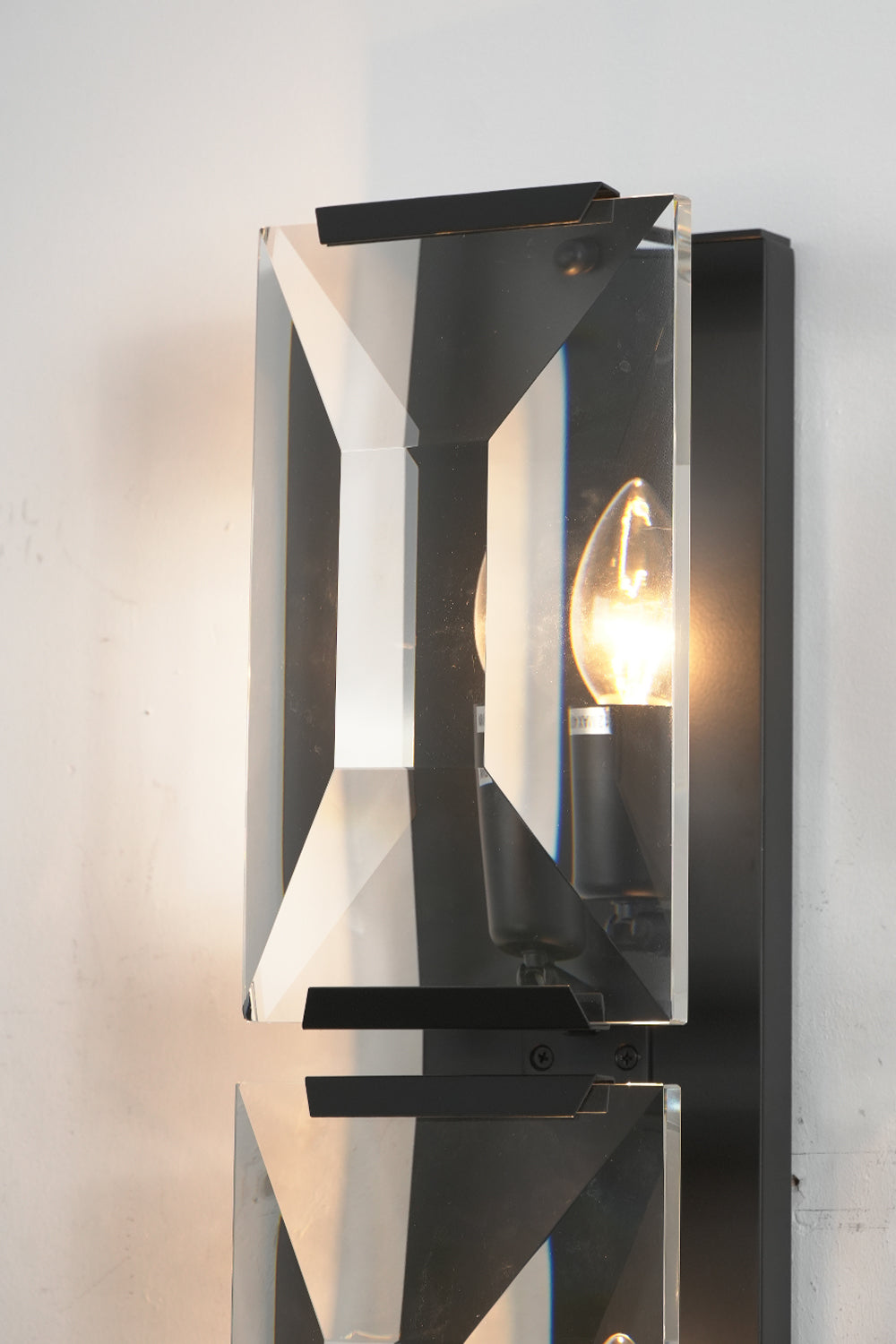 Triple Sparkling Faceted Wall Light - view 12 | vexalamps