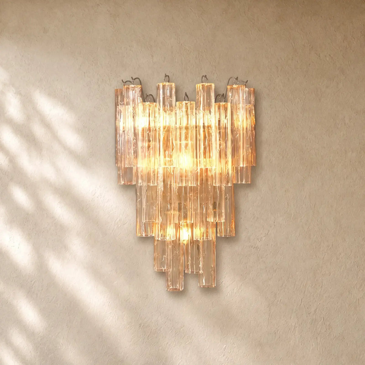 Tronchy Glass Grand Sconce - Bronze / Clear