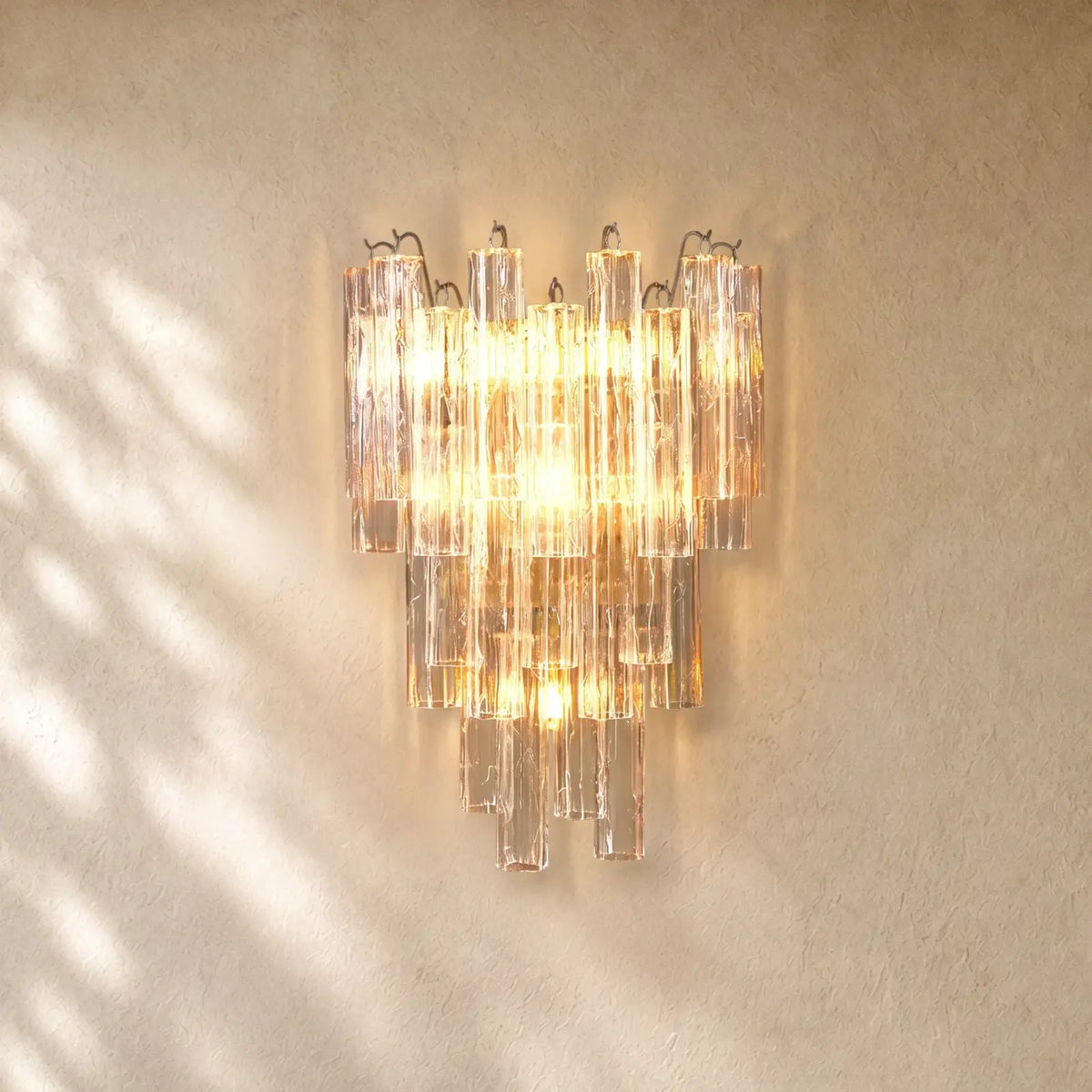 Tronchy Glass Grand Sconce - Lacquered Burnished Brass / Clear
