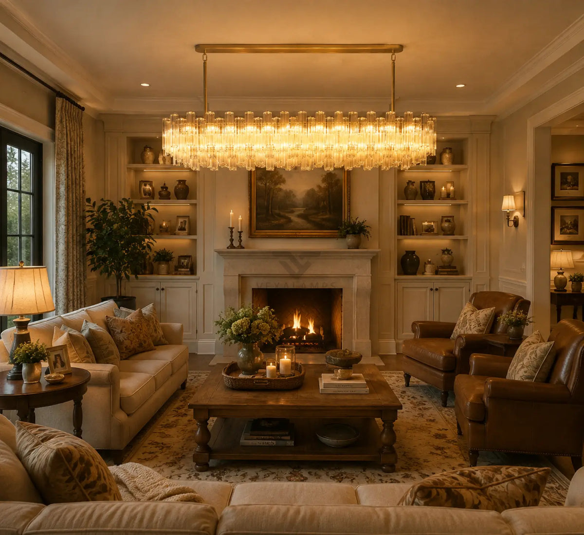Tronchy Glass Linear Chandelier