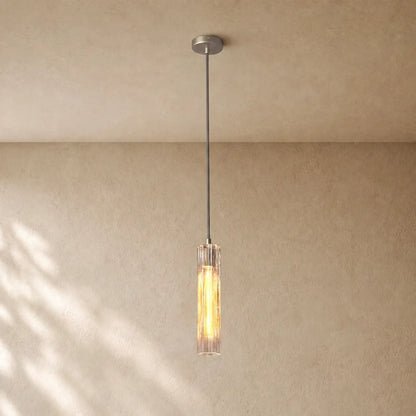 Tronchy Glass Pendant - Bronze / Smoke
