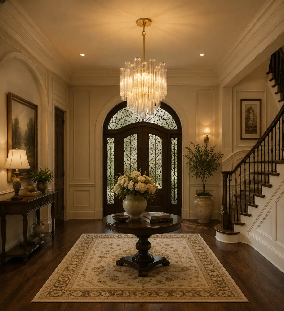Tronchy Glass Round Chandelier