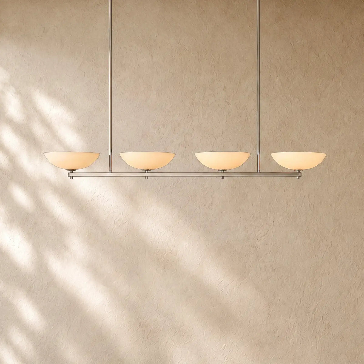 Vernat Linear Chandelier - Polished Nickel / 60’’