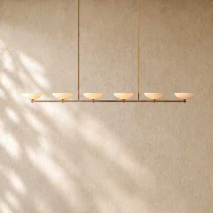 Vernat Linear Chandelier - Vintage Brass / 96’’
