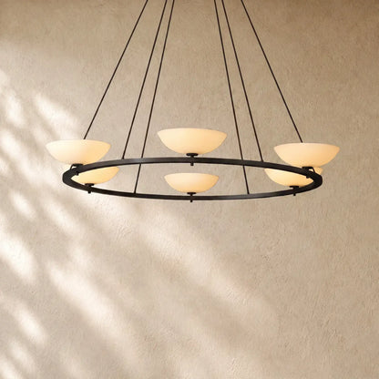 Vernat Round Chandelier - Bronze / 60’’