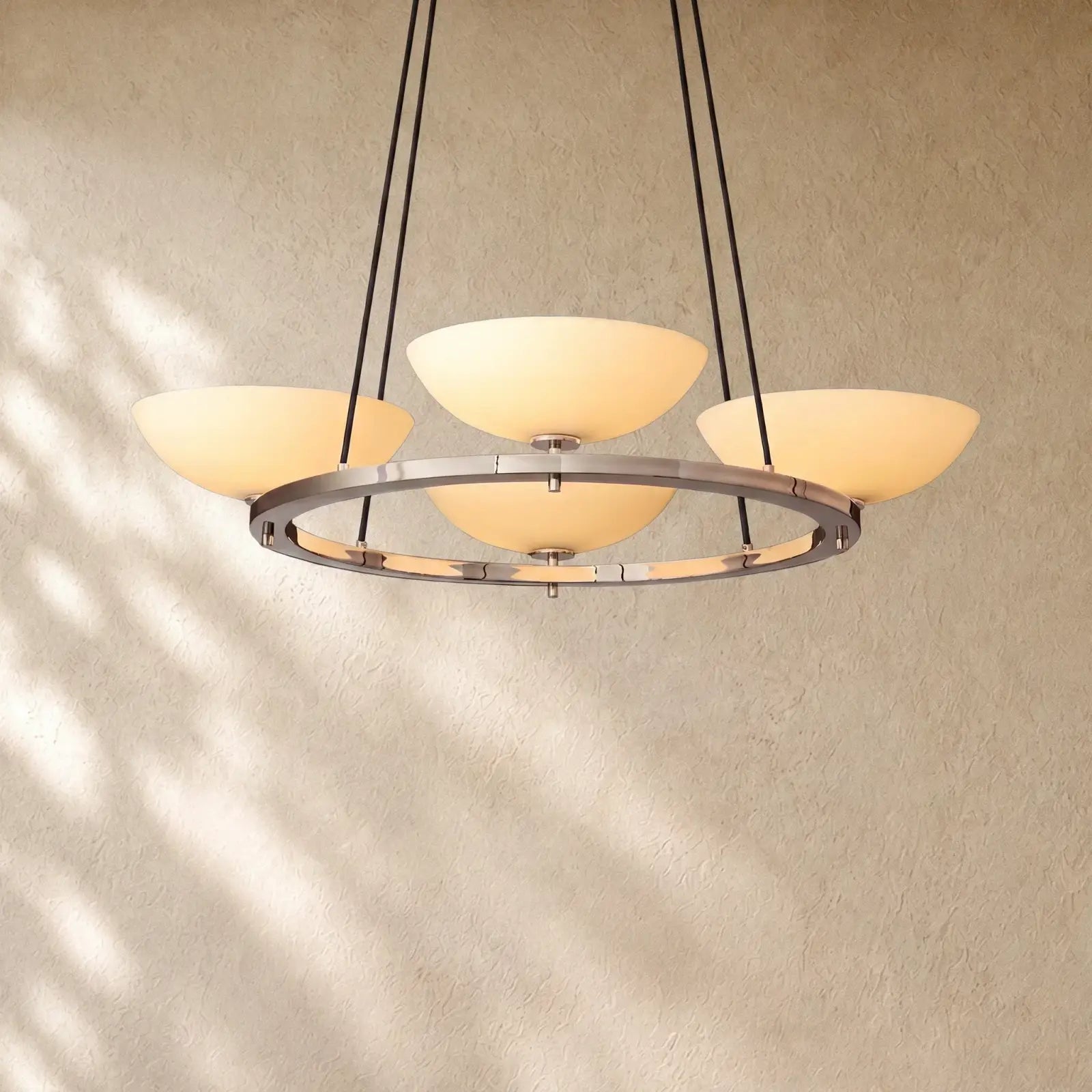 Vernat Round Chandelier - Polished Nickel / 36’’