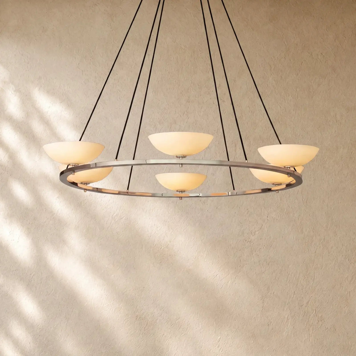 Vernat Round Chandelier - Polished Nickel / 60’’