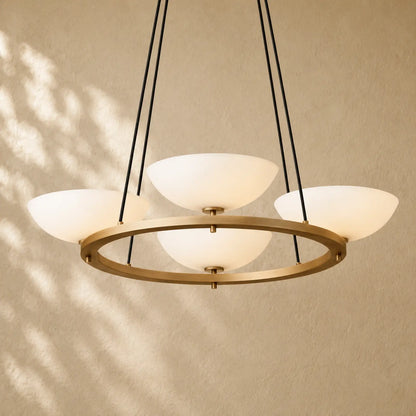 Vernat Round Chandelier - Vintage Brass / 36’’