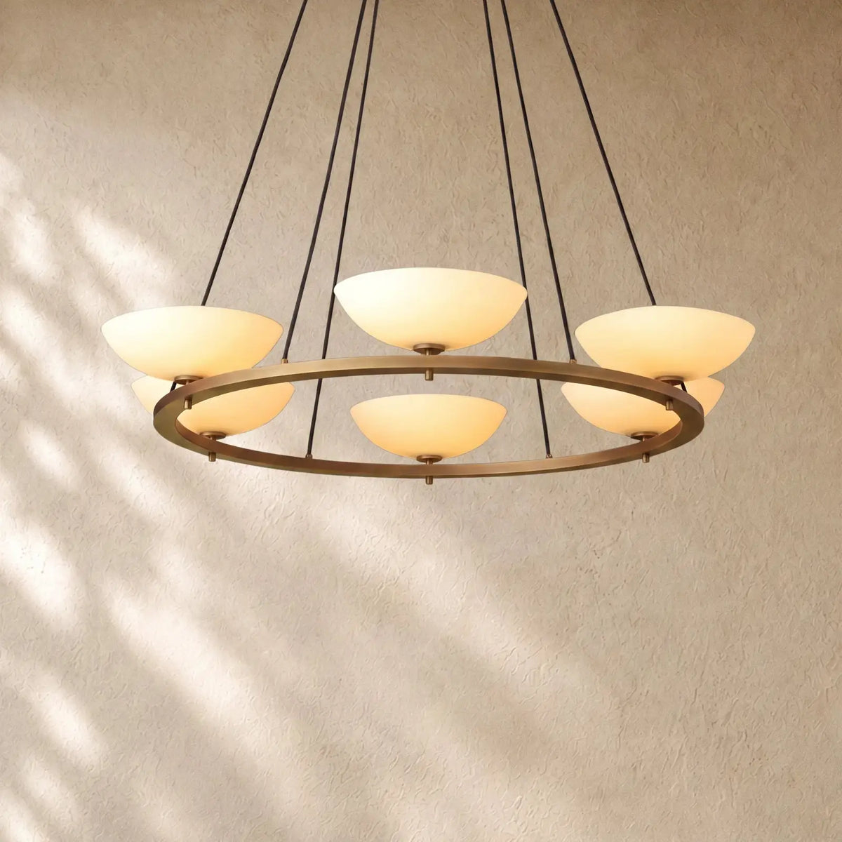 Vernat Round Chandelier - Vintage Brass / 48’’