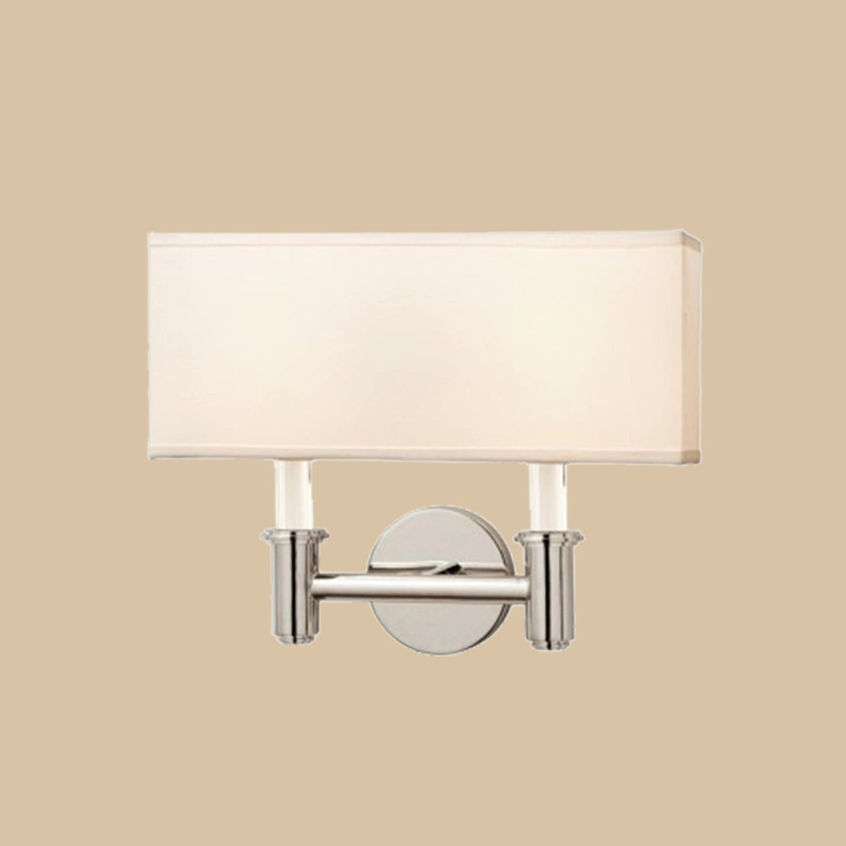 Claremont 2-Light Polished Nickel Wall Sconce