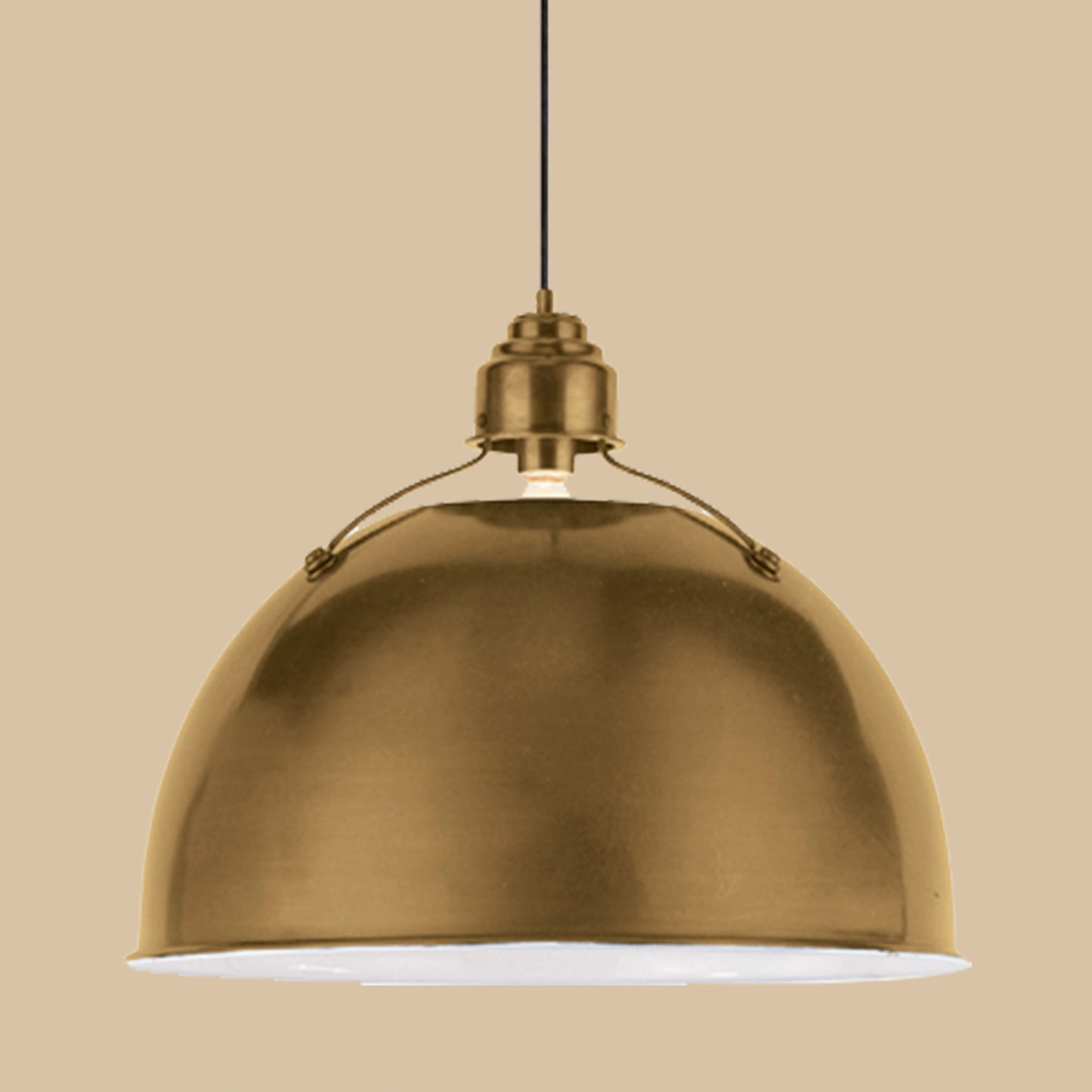 Orson Antique Brass Dome Pendant