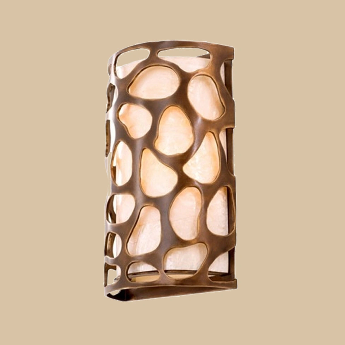 Riven Bronze Lattice Wall Sconce
