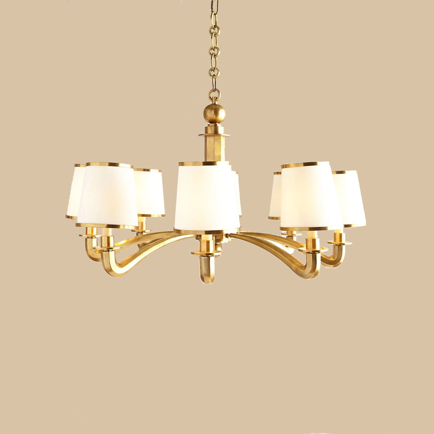 Sorelle 8-Light Brass Chandelier