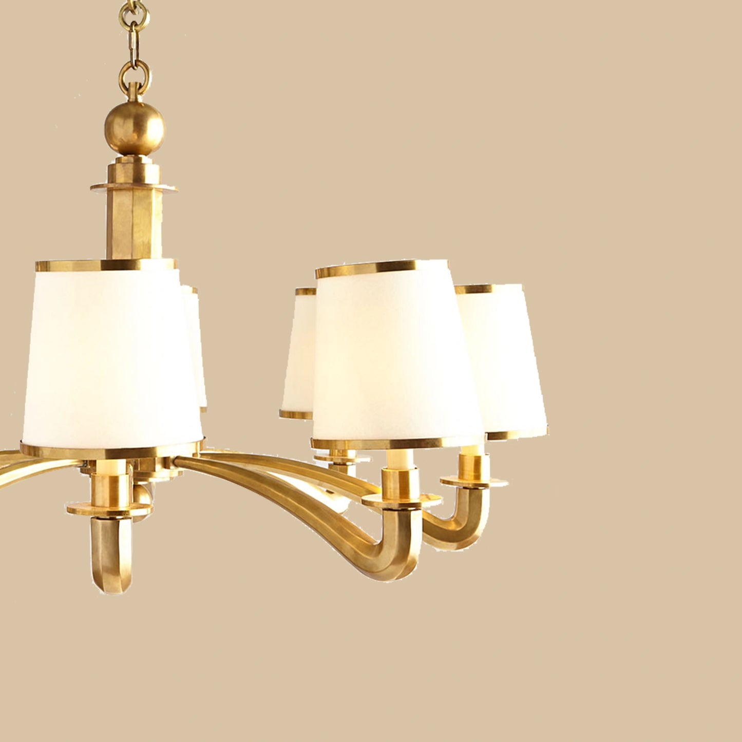 Sorelle 8-Light Brass Chandelier